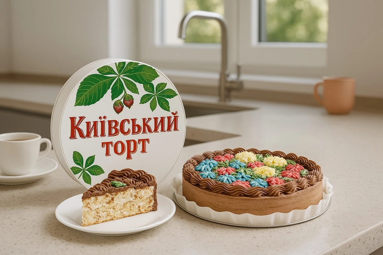 Київський торт: хрусткий символ Києва з горіховими коржами та вершковим кремом